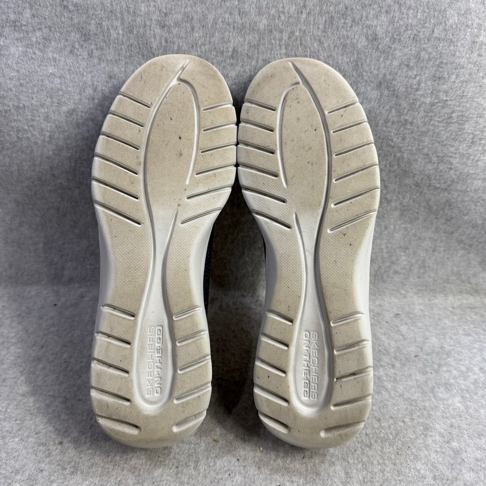 Skechers Shoes Womens Size 9.5 Blue Memory Foam Slip On Comfort Walking Sneakers - Picture 8 of 10
